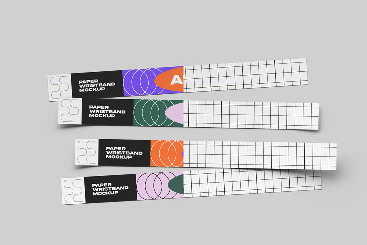 Wristband Mockup 2 Views, a Merchandise Mockup by graphicsauce (Photo 2 of 4)