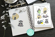Funny Racoon sticker sheet, an Animal Illustration by Big Squirrel (Thumbnail 3 of 4)