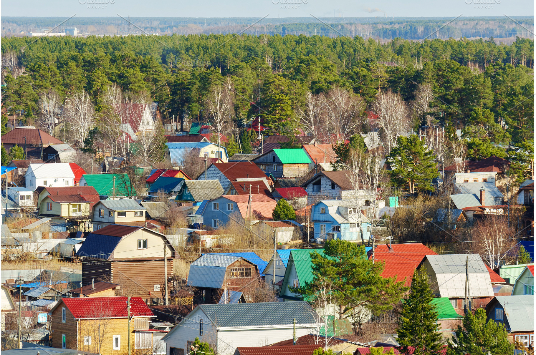 Colorful rooftops of a rural village, an Architecture Photo by darksoul72