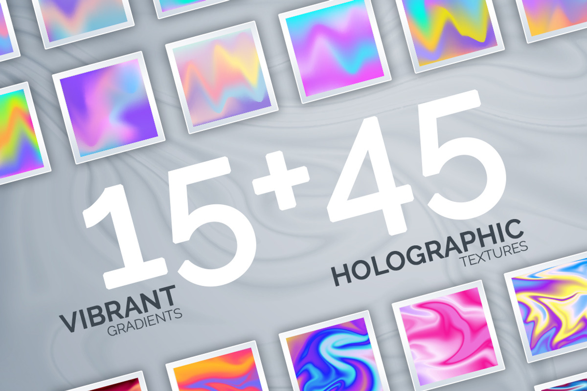 60 Vibrant & Holographic Textures, a Texture Graphic by VitalexStudio (Photo 2 of 10)