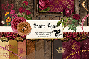 Desert Rose Digital Scrapbook Kit