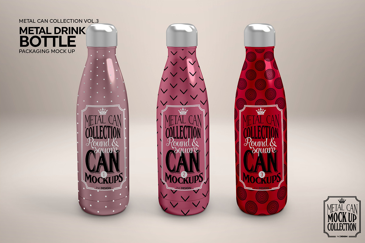Metal Drink Bottle Mockup, a Product Mockup by INCDesign (Photo 5 of 10)
