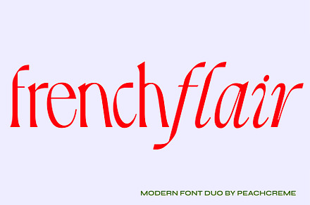 French Flair // Modern Font Duo, a Serif Font by PeachCreme