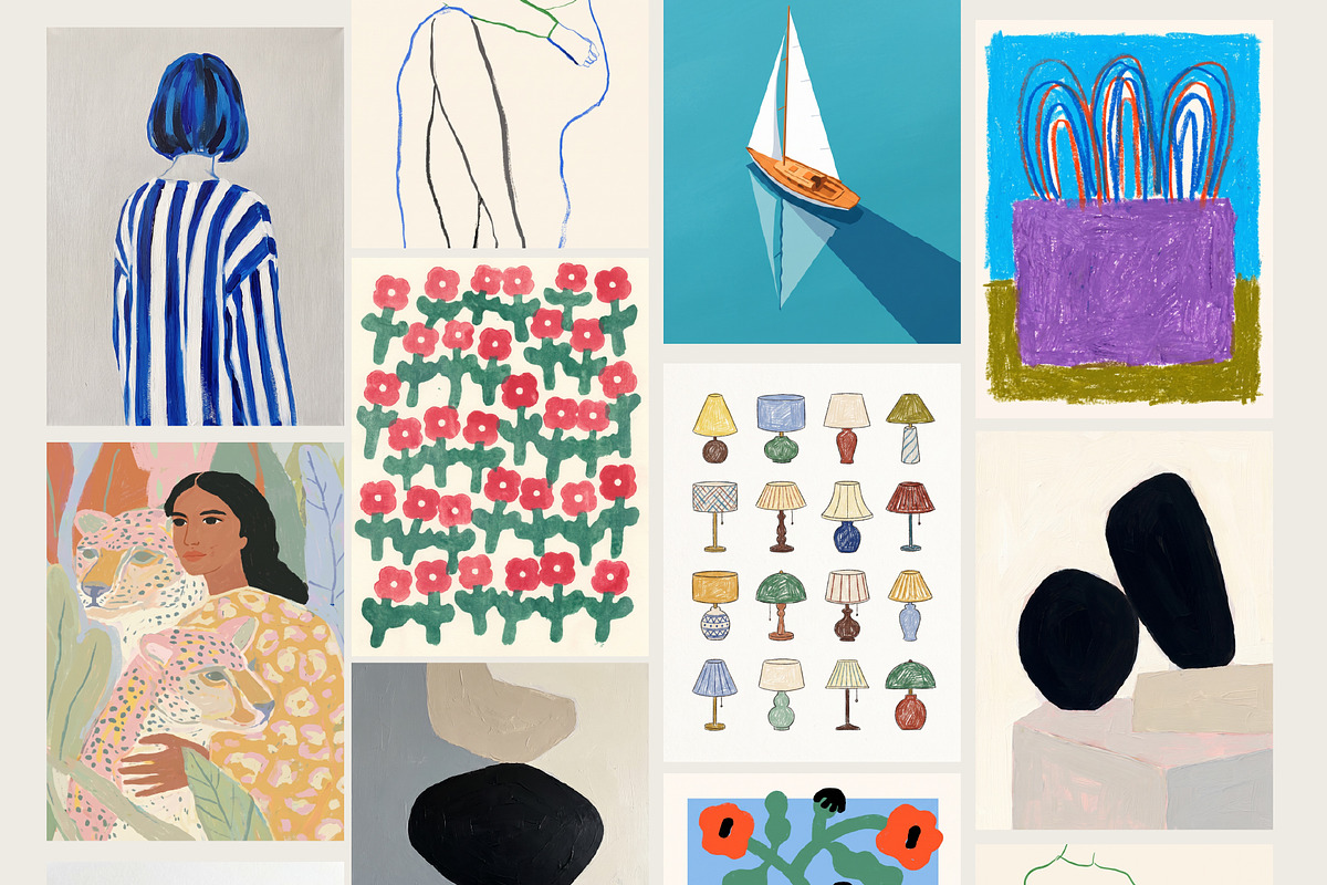 CONTEMPORARY ART PRINTS - 200 Bundle, a Background Graphic by Tomasz Ganclerz (Photo 7 of 14)