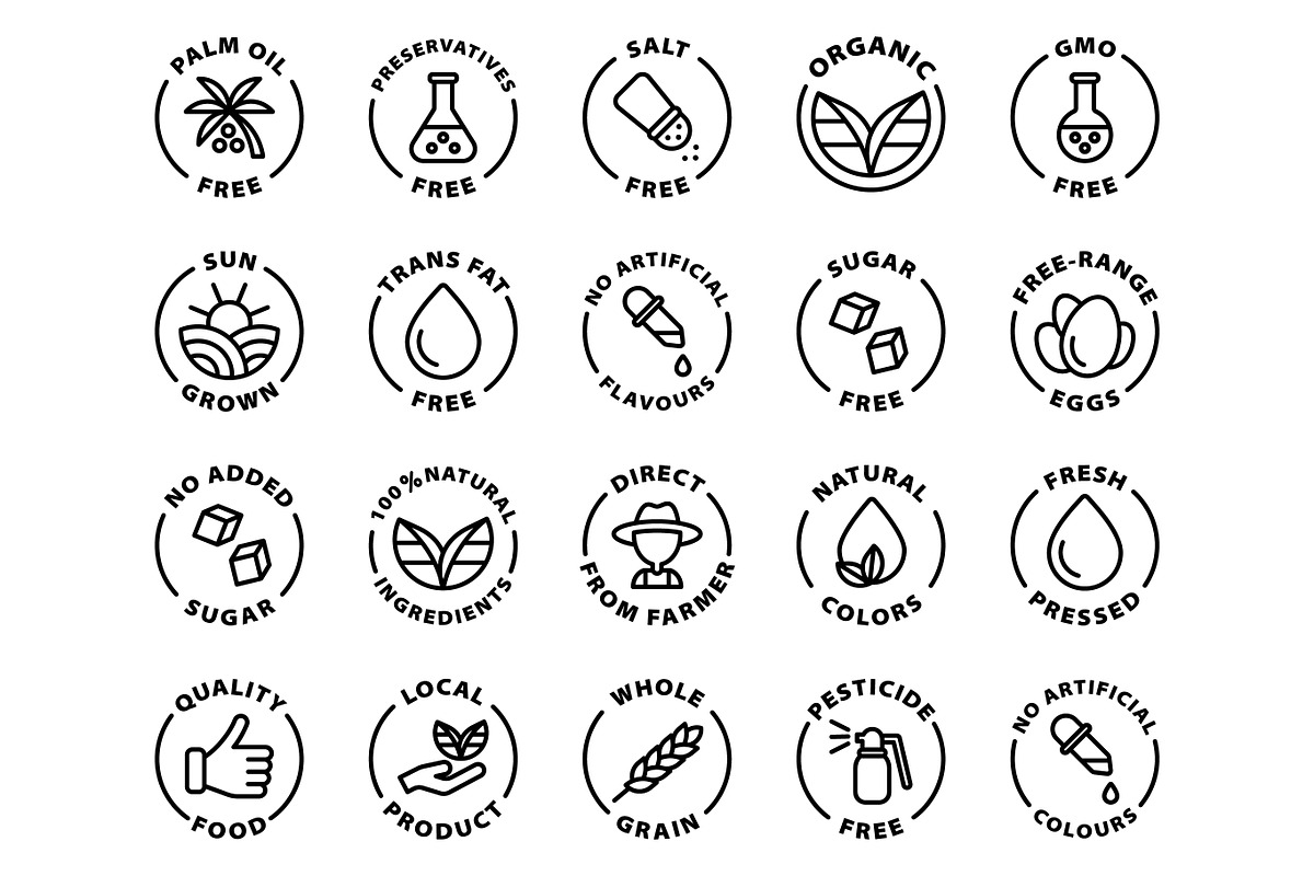 20 Quality food stamp outline icons, an Outline Icon by RevolutionizZed (Photo 2 of 3)