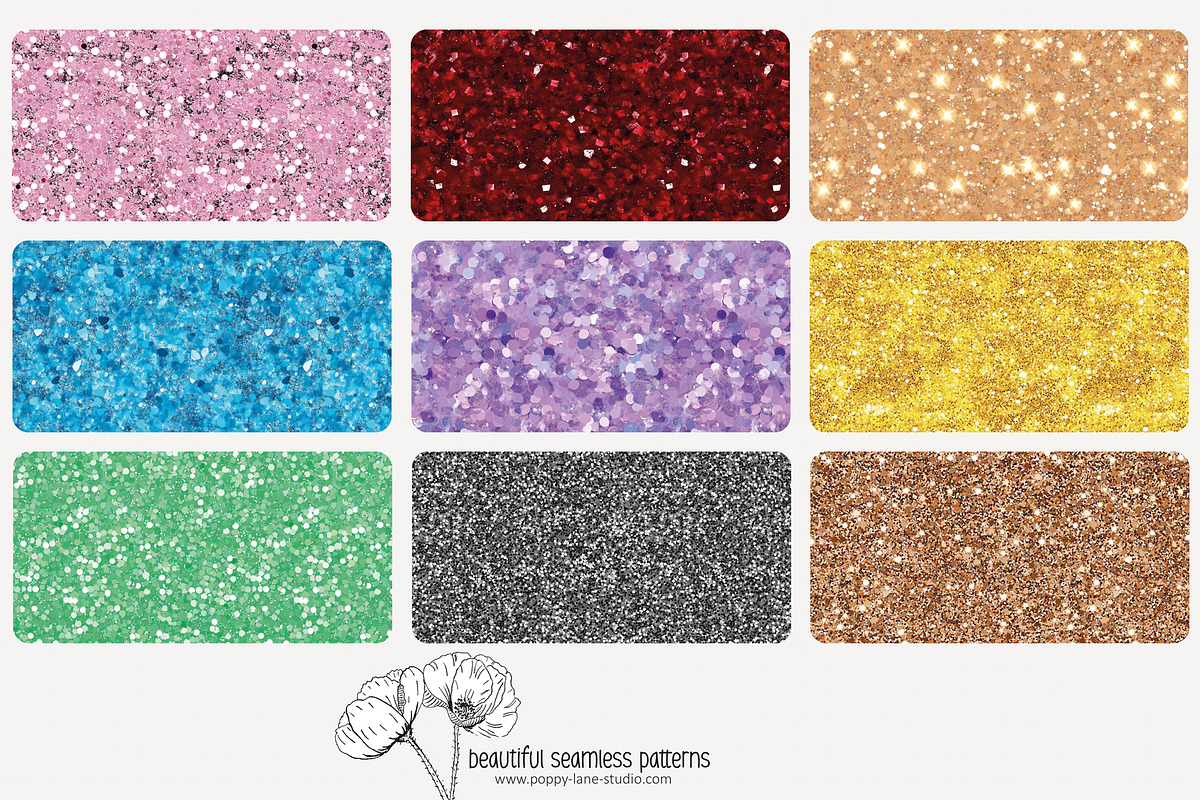 80 faux glitter seamless pattern, a Pattern Graphic by Poppy Lane Studio (Photo 3 of 11)