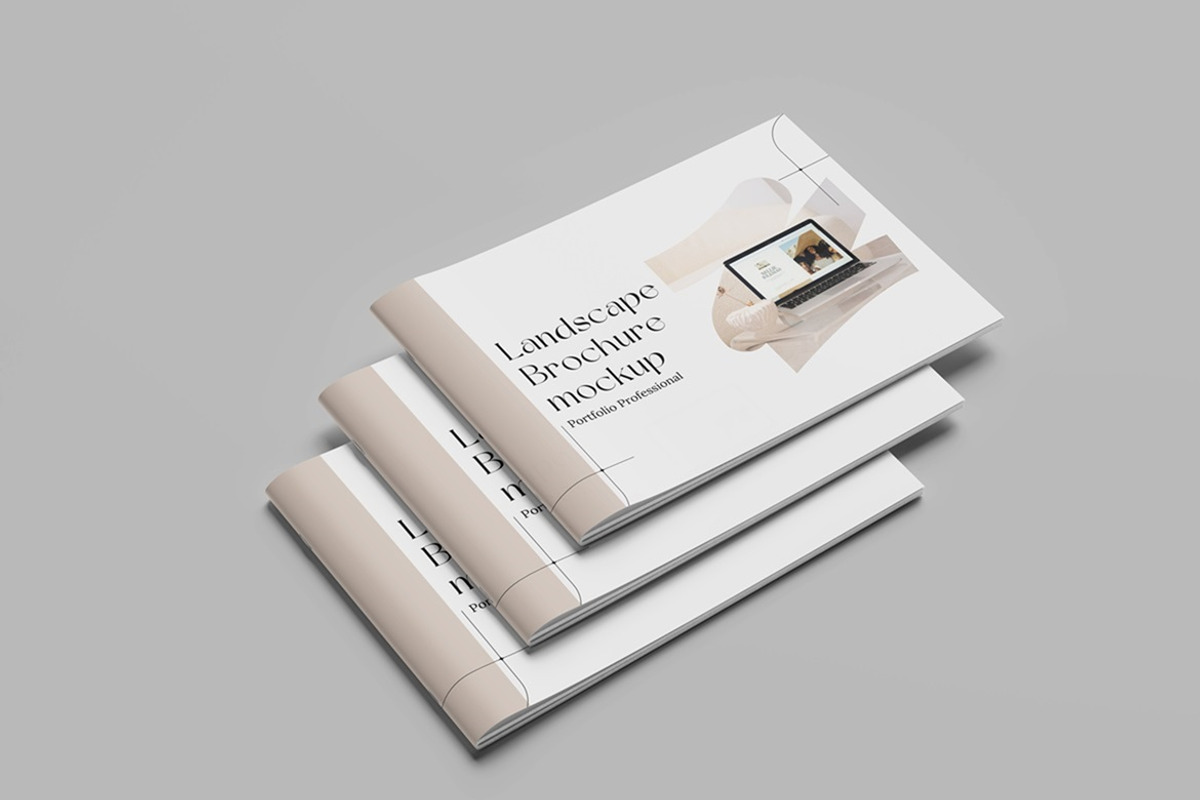 A4 Landscape Brochure Mockup, a Books & Magazine Mockup by Tokobeta (Photo 7 of 9)