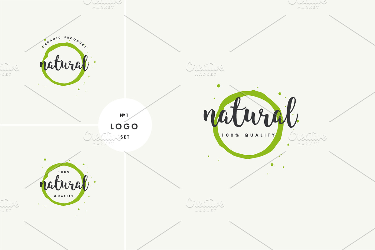 Organic, natural and vegan badges, a Branding & Logo Template by oxygen_8 (Photo 2 of 7)