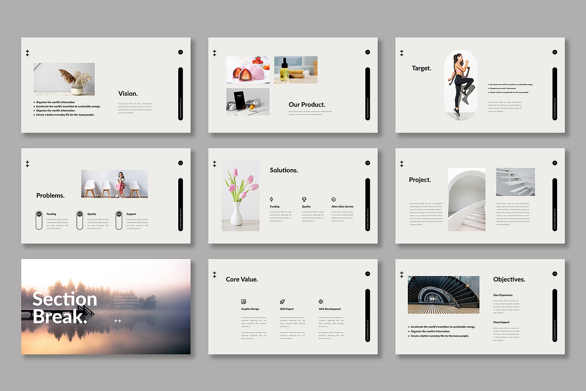 Minimalist PowerPoint Presentation, a Presentation Template by Mighty-Slide (Photo 3 of 5)