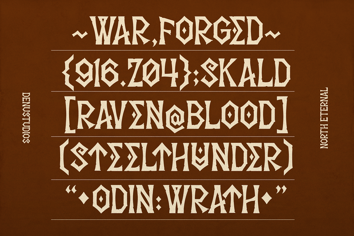 North Eternal | Runic Display Font, a Blackletter Font by Denustudios (Photo 2 of 11)