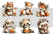 Whimsical Summer Animals Clipart, a Seasonal Illustration by Daily.Designs (Thumbnail 3 of 4)