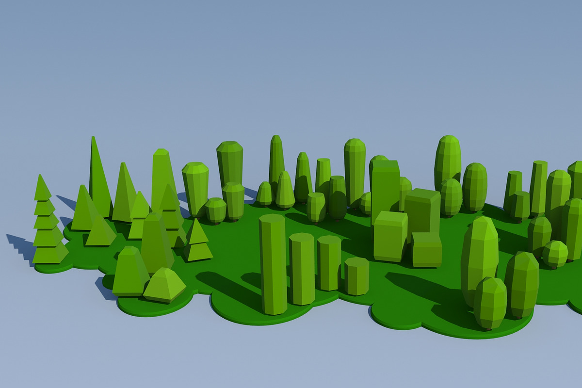 Trees and Bushes Pack - 02, an Environmental 3D Model by Saintpix (Photo 14 of 26)