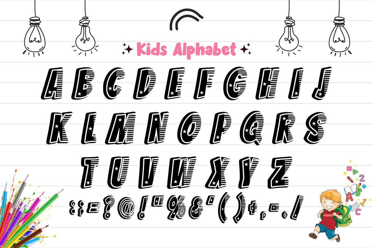 Heroes - Comic Action Font, a Sans Serif Font by KiddoGlyphs Studio (Photo 4 of 5)