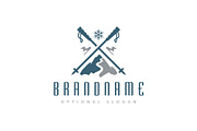 Ski Mountain Custom Logo, a Branding & Logo Template by ARTE MIGUEL (Thumbnail 1 of 3)