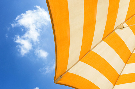 Parasol and sky, a Wallpaper Photo by KYNA STUDIO