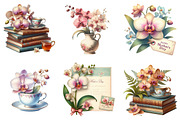 Orchid Mother's Day Clipart Bundle., a Graphic by CitraGraphics (Thumbnail 3 of 4)