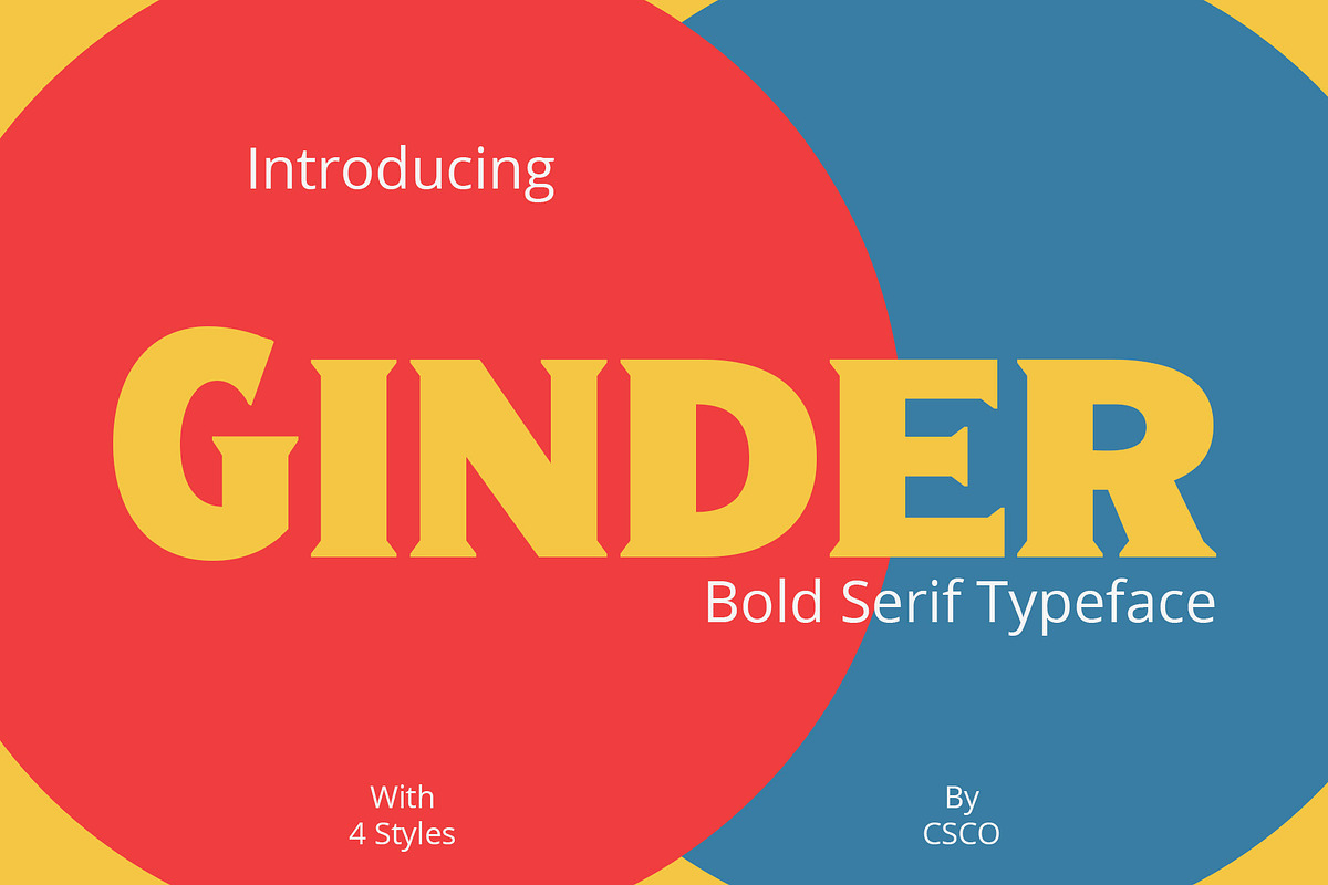 Ginder – Bold Serif, a Serif Font by Craft Supply Co. (Photo 1 of 8)