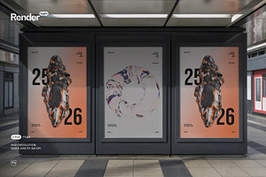 Advertising Poster Mockup Set