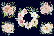 Watercolor Boho Floral Clipart, an Illustration by CreationArt (Thumbnail 2 of 7)