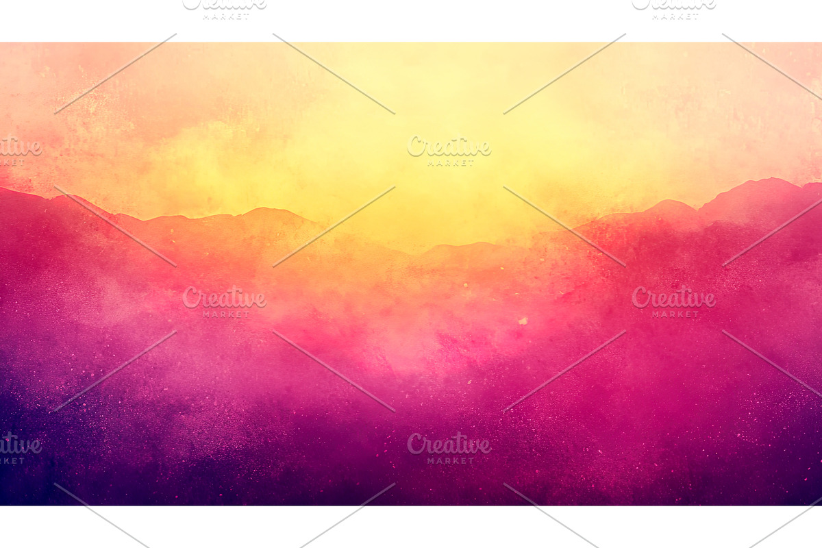 Vibrant abstract landscape with, an Illustration by Lermont51