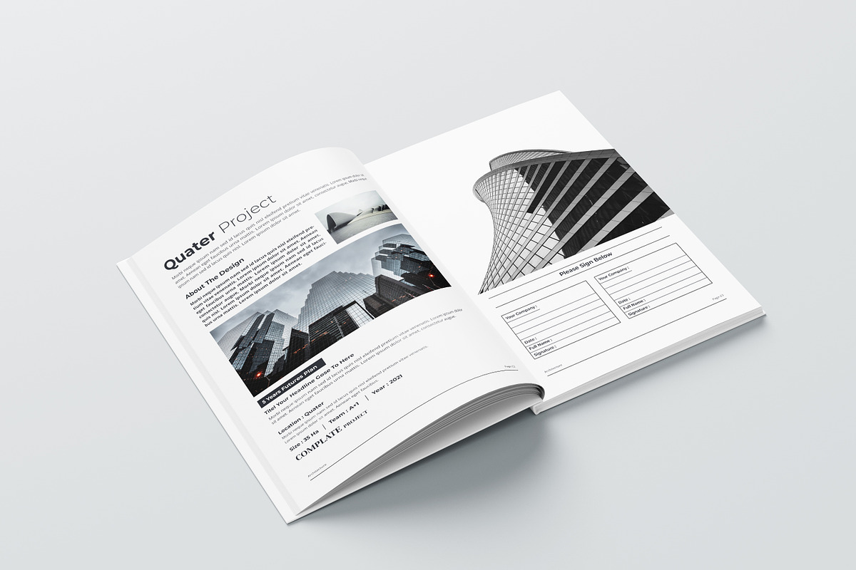 QUATER | Architecture Portfolio, a Brochure Template by obayes (Photo 18 of 18)