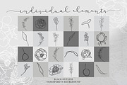 Floral line art in black, Peony, an Illustration by Personal Epiphany (Thumbnail 2 of 5)