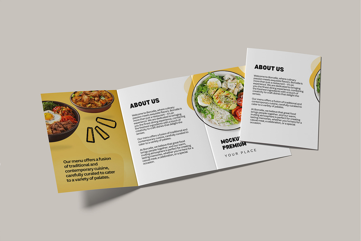 A5 Trifold Brochure Mockup, a Brochure Template by lamorastudio (Photo 11 of 11)