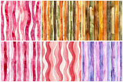 Watercolor Stripe Seamless Patterns, a Pattern Graphic by CitraGraphics (Thumbnail 3 of 7)