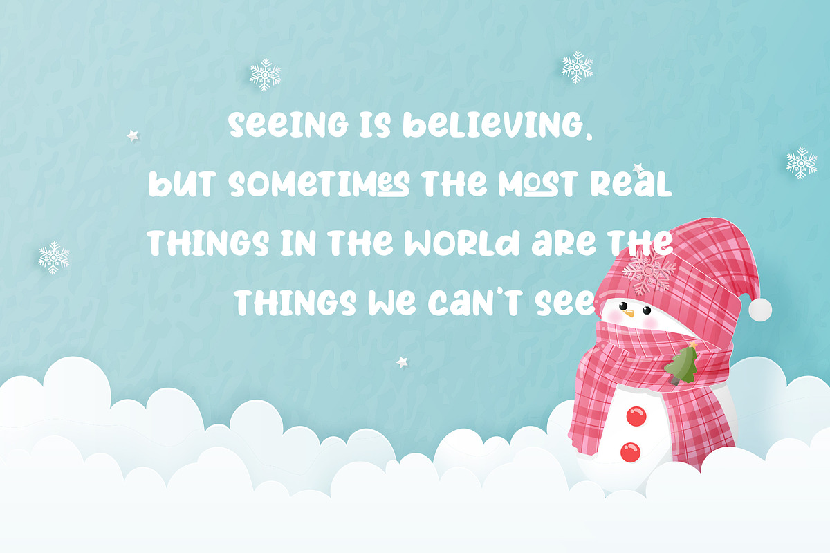 Joy Of Christmas Fonts, a Font by Crump Hand (Photo 6 of 6)