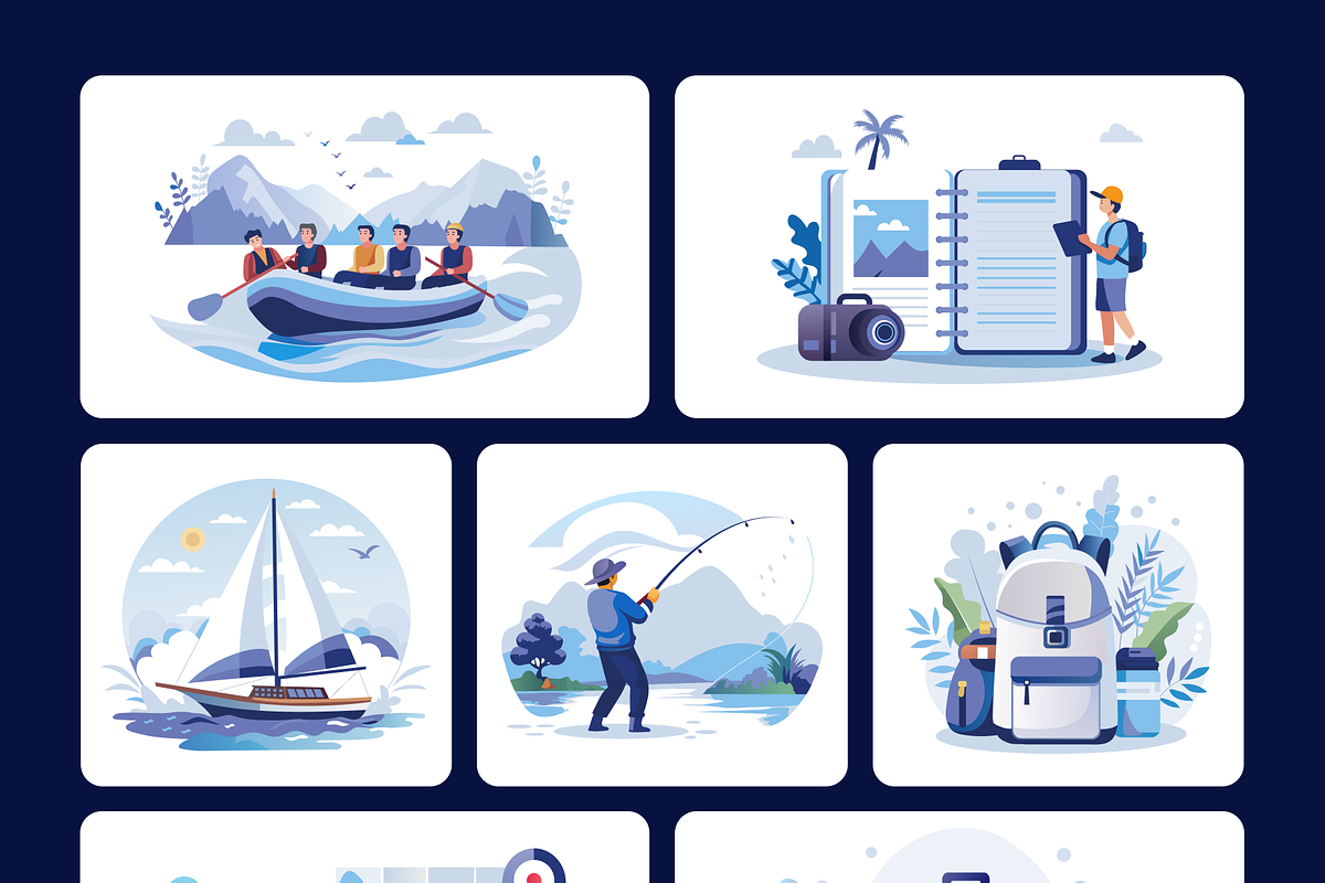 Travel and Camping Illustration Set, a Person Illustration by Brickclay (Photo 9 of 10)