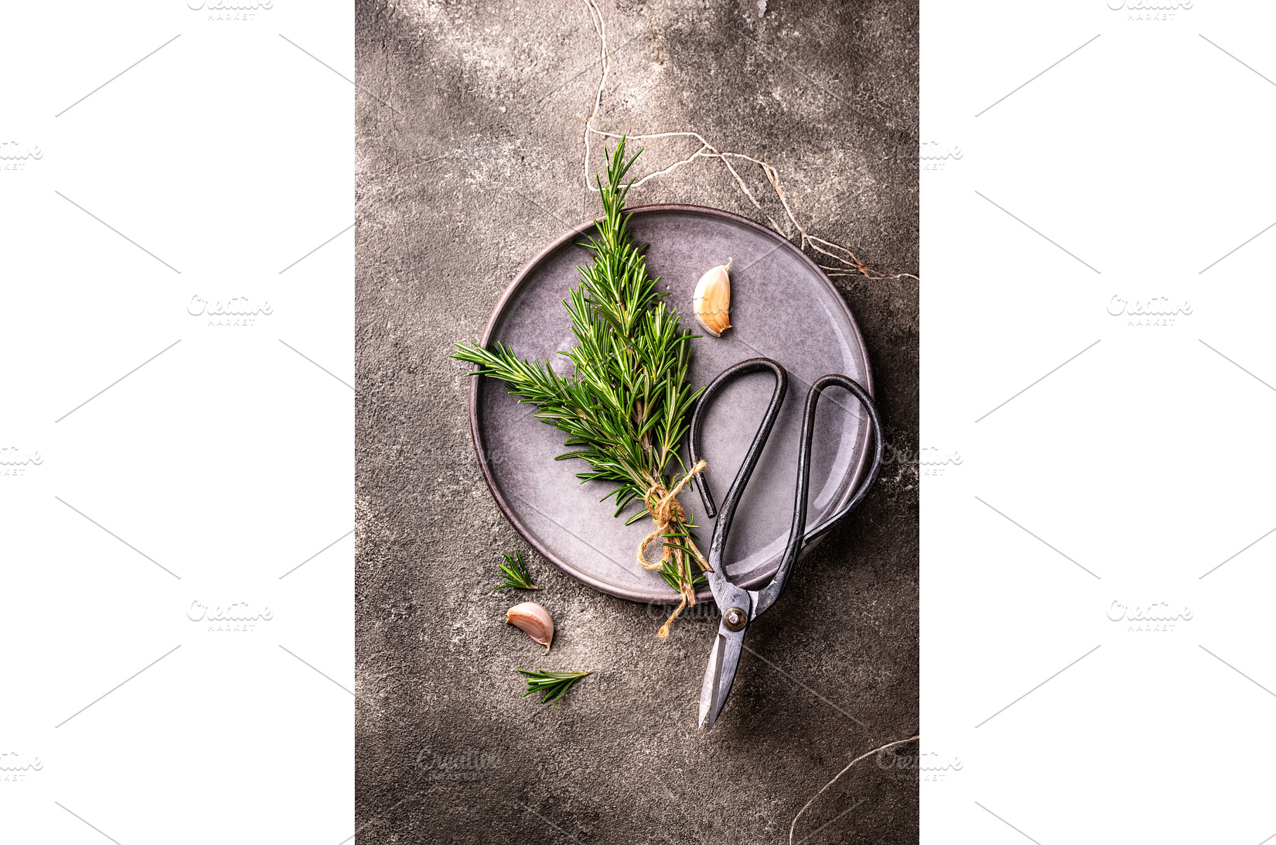 Rosemary, garlic, salt and pepper., a Food & Drink Photo by Yulia Furman