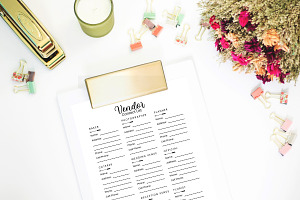 Wedding Vendor Contact List Tracker