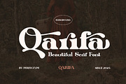 Qarifa Elegant Ligature Serif Font, a Serif Font by Perfectype (Thumbnail 1 of 8)