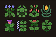 Abstract floral icons, flowers set, a Decorative Illustration by Good Studio (Thumbnail 6 of 13)