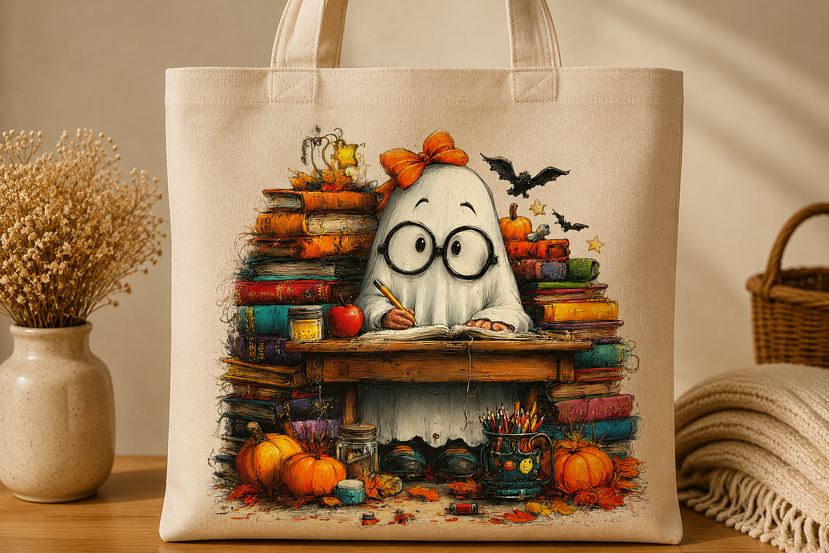 Halloween ghost student Clipart, a Seasonal Illustration by CreationArt (Photo 2 of 7)