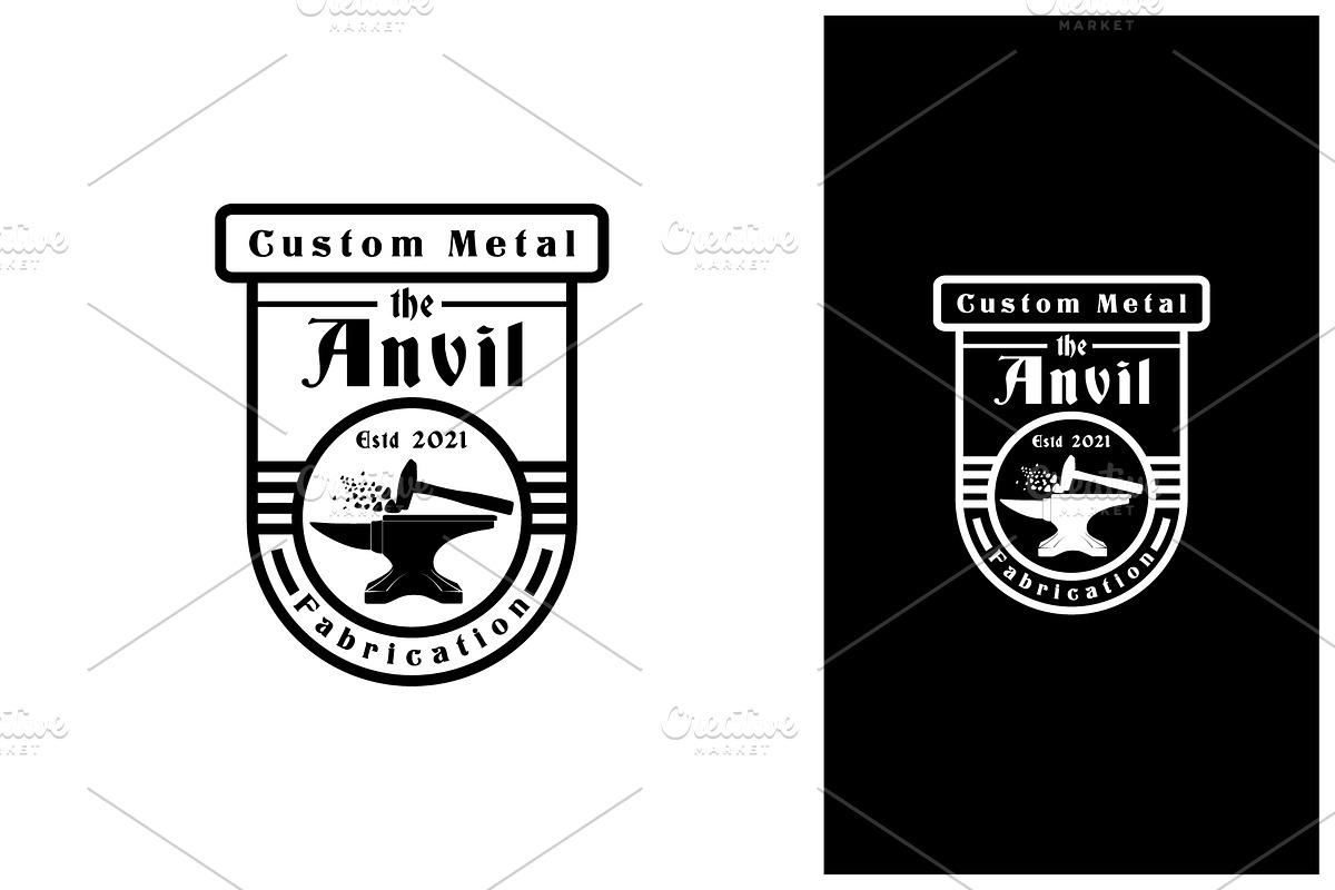 iron anvil blacksmith stamp logo, a Branding & Logo Template by Atlantis X Nurman Arbai (Photo 2 of 2)