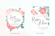 Rose wedding invitation suite, an Invitation Template by Momosama Studio (Thumbnail 3 of 7)