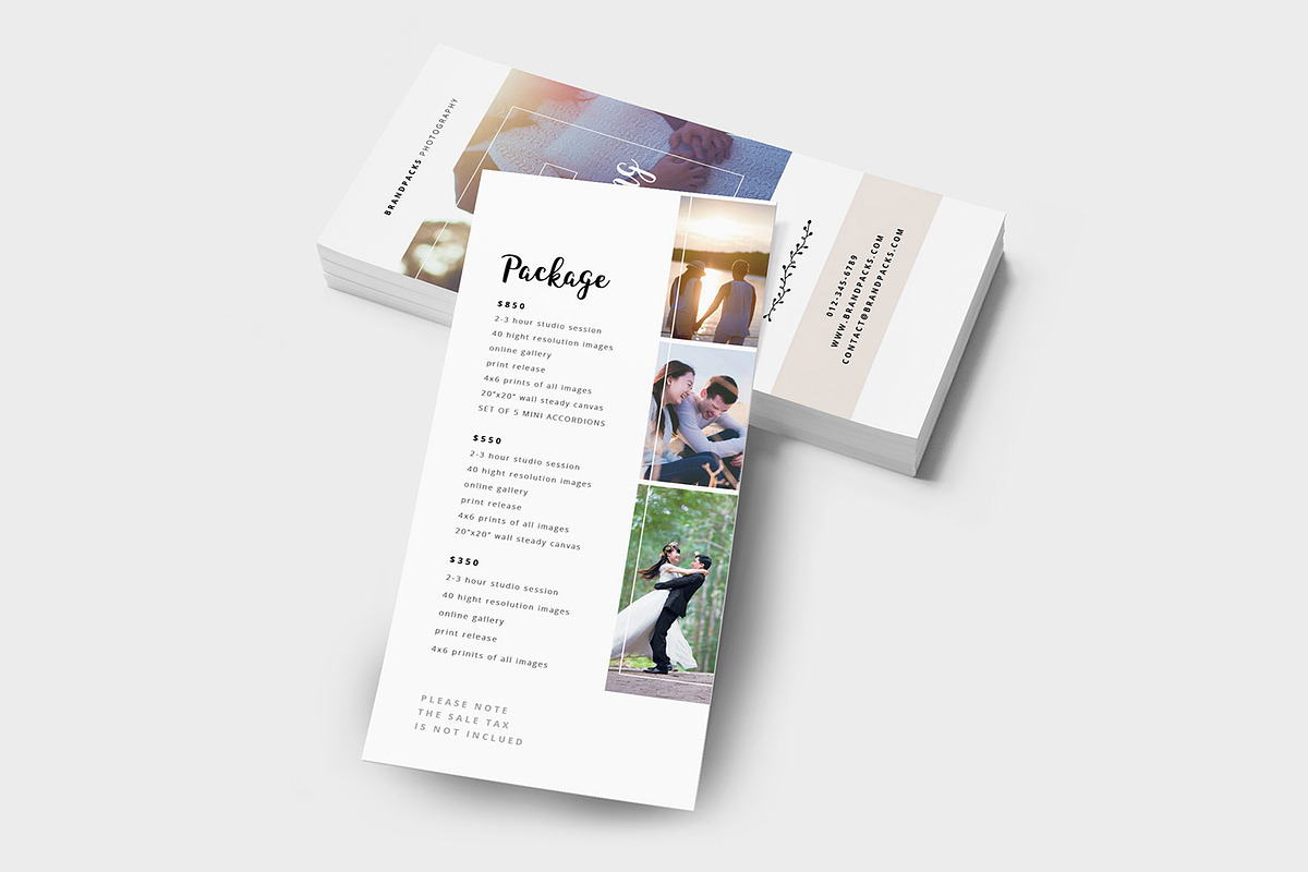 Wedding Photographer DL Card, a Card Template by BrandPacks (Photo 3 of 4)