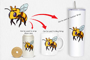 Bee with Crown Clipart, a Graphic by Artnoy (Thumbnail 4 of 5)