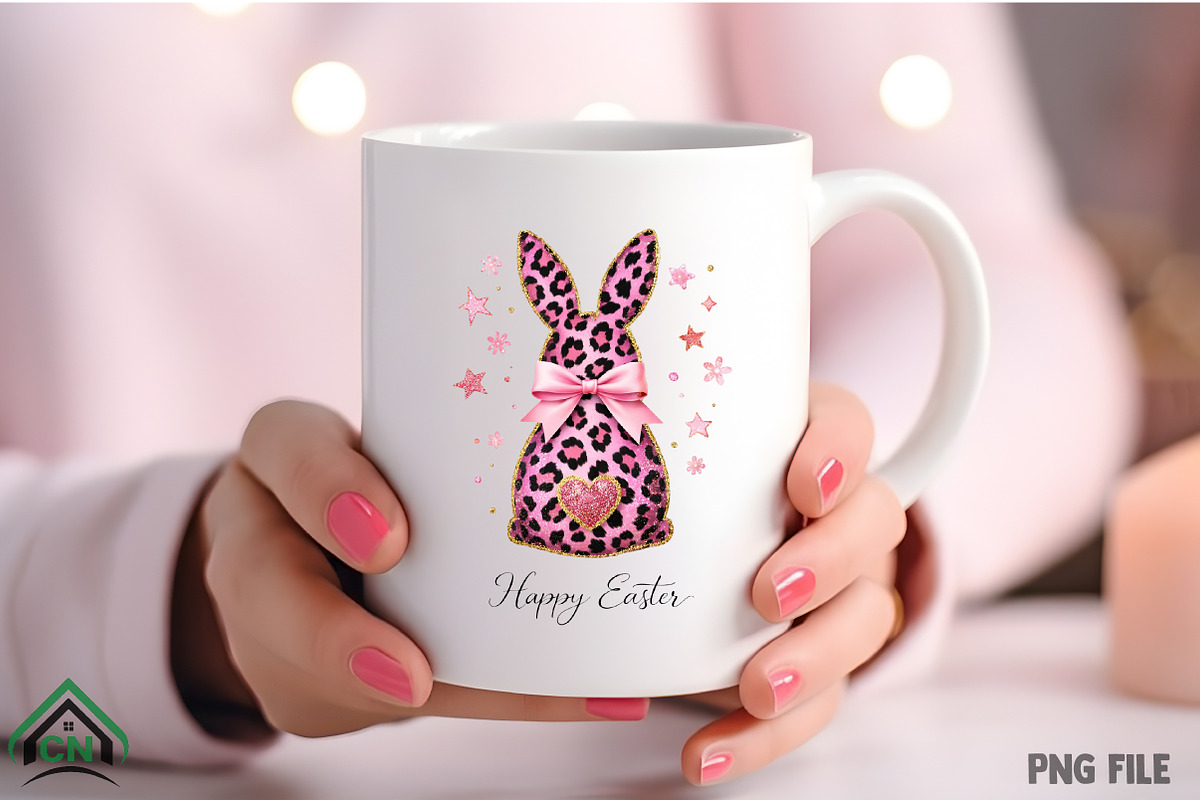 Happy Easter Leopard Print Bunny Png, an Illustration by Craft Nest (Photo 4 of 4)