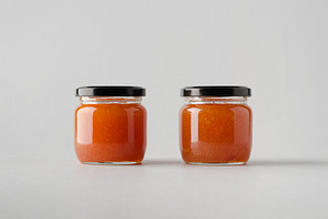 Quince jam jar mockup JPEG, a Food & Drink Photo by Shablon