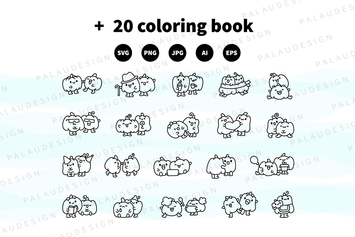 Pumpkin Friends Bundle, a Food Illustration by Palau (Photo 8 of 9)