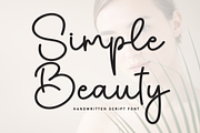 Simple Beauty | Script Font, a Handwritten Font by Scratchones (Thumbnail 1 of 8)