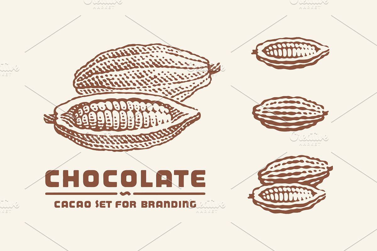 Chocolate logo set for branding, a Graphic by Irina Trusova (Photo 1 of 5)