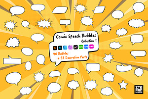 Comic Speech Bubbles Collection 1, an Object Graphic by itefan Studio