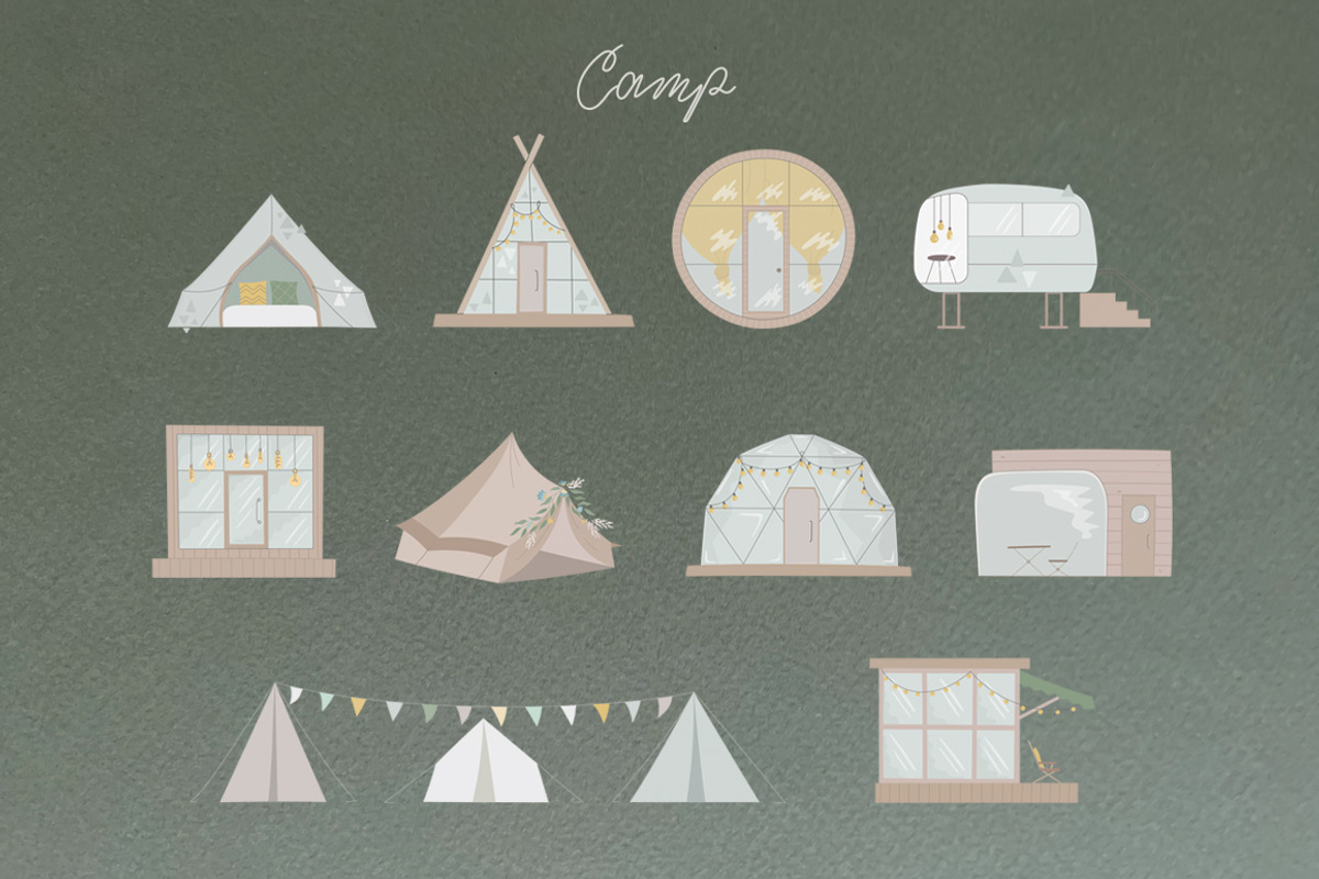 Glamping houses, nature & signposts, an Animal Illustration by Purrga (Photo 3 of 10)
