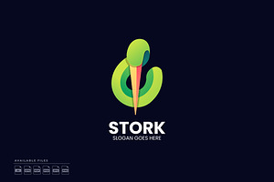 Stork Gradient Colorful Logo, a Branding & Logo Template by Zeer Graphic