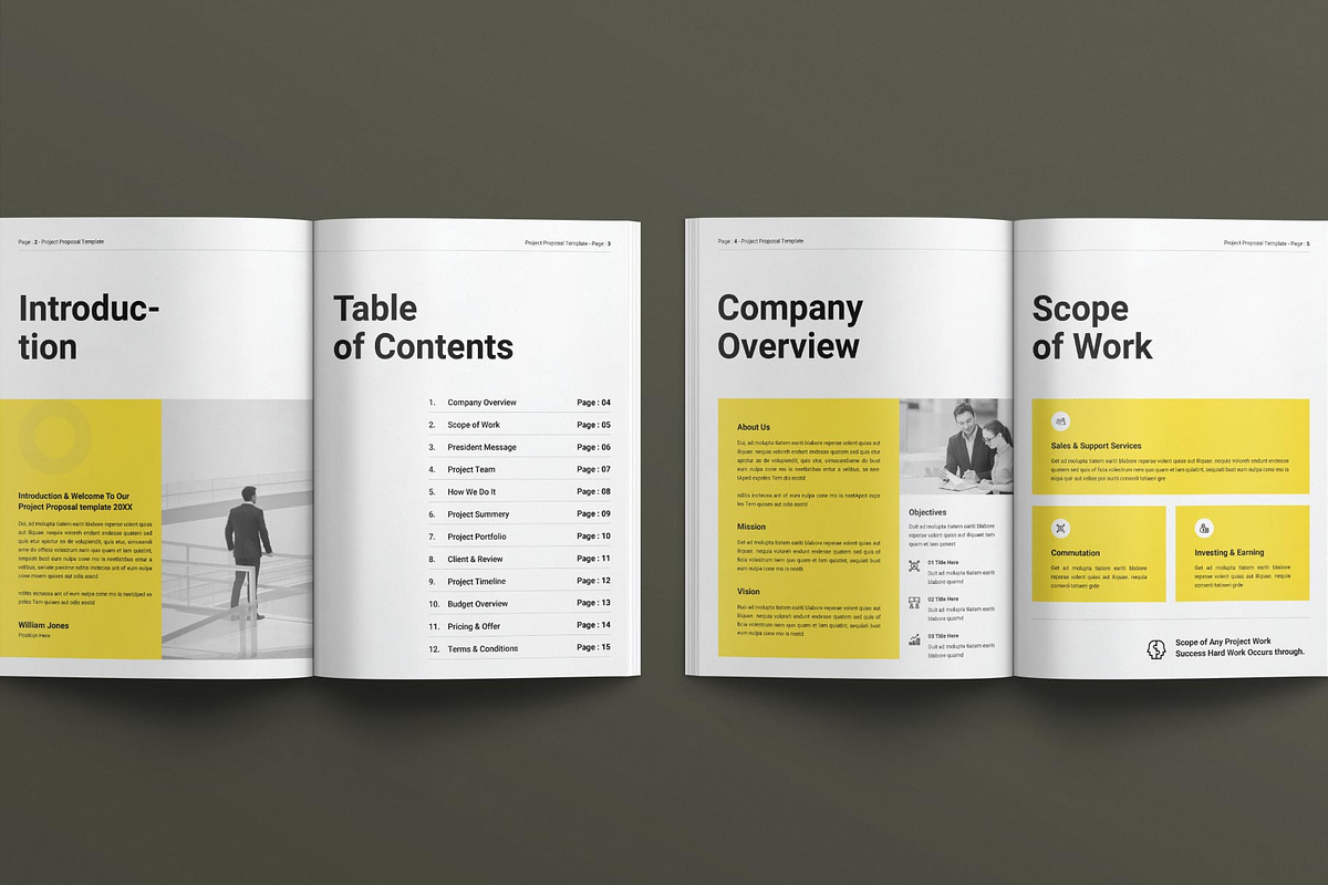 Project Proposal Template, a Brochure Template by E-Type (Photo 2 of 6)
