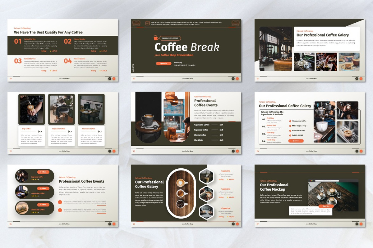 Fahood - Coffee Shop Powerpoint, a Presentation Template by Dhabee (Photo 5 of 7)