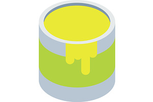 Paint can icon, bucket tin container, an Object Illustration by SiberianArt
